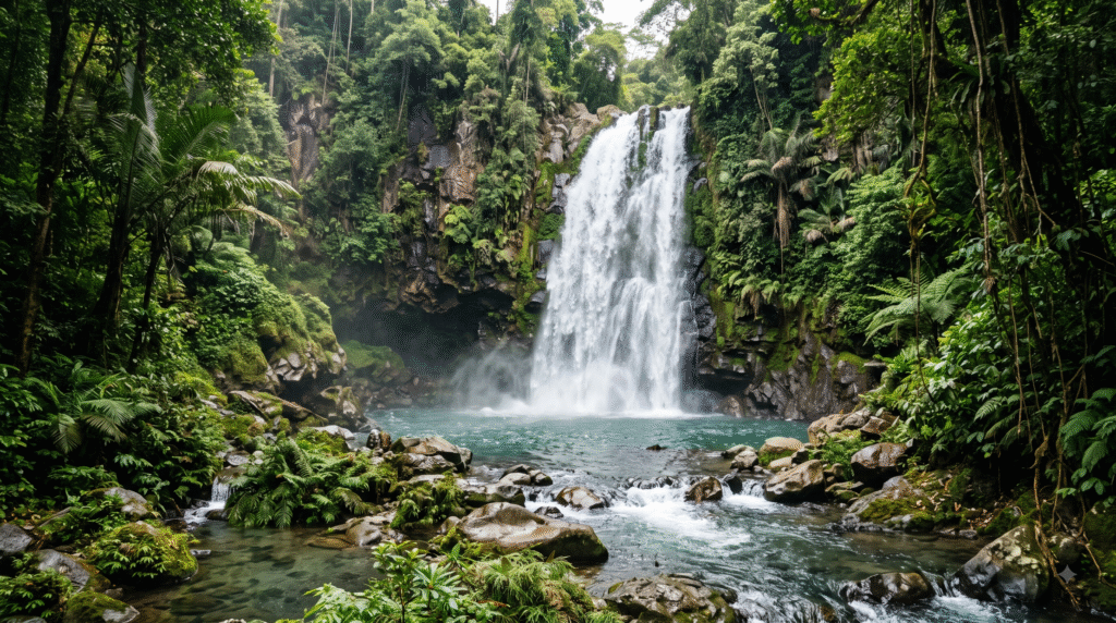 Escape into Lombok's lush landscapes and explore beautiful waterfalls surrounded by tropical forests, refreshing streams and dramatic natural scenery.