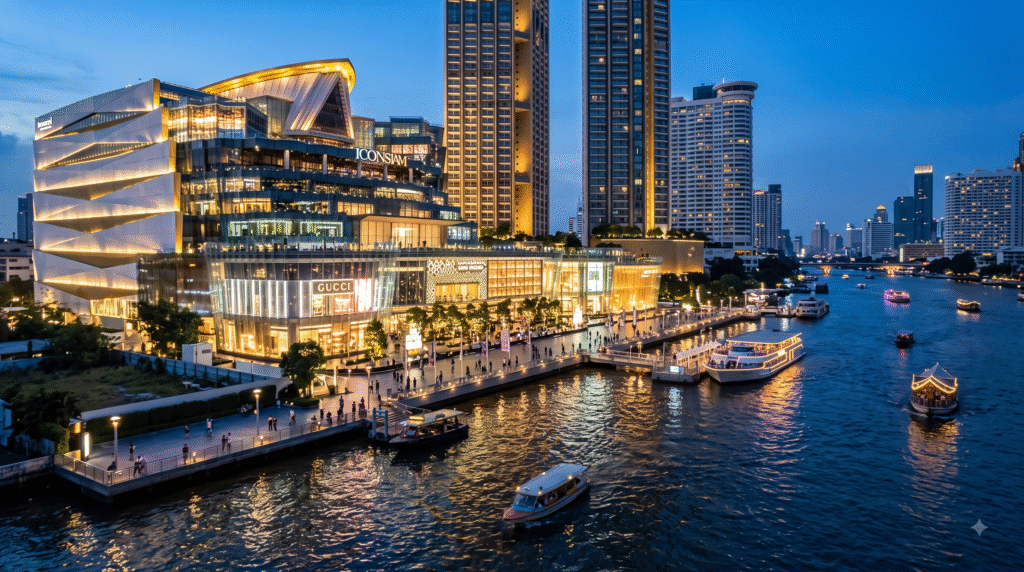 ICONSIAM Bangkok beside the Chao Phraya River,