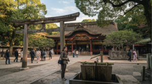 traditional Shinto shrine in Tokyo, Japan,