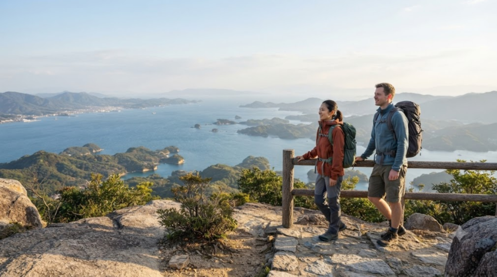 professional mountain travel photograph from Mount Misen on Miyajima Island,