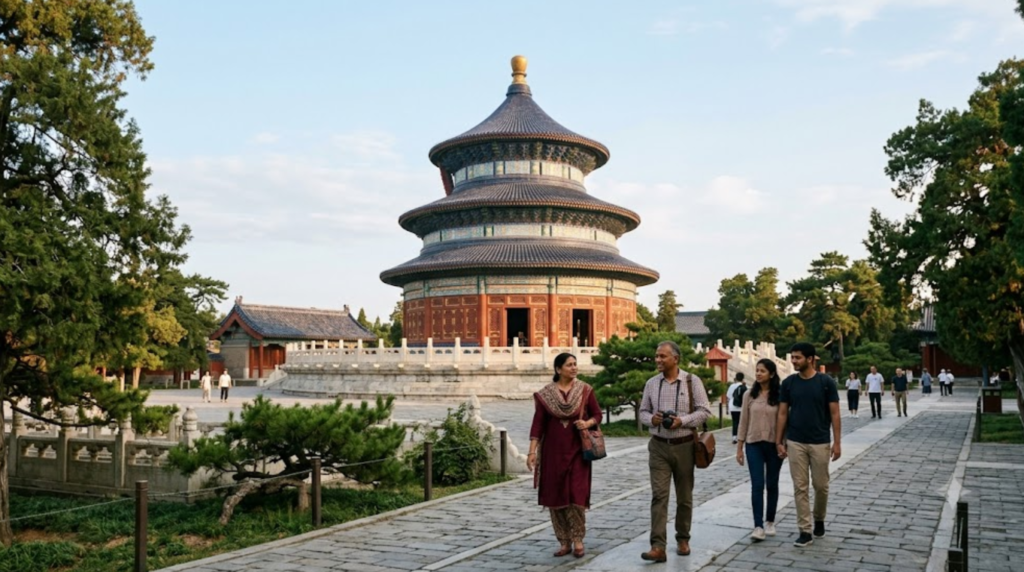 photograph of the Temple of Heaven in Beijing, China,