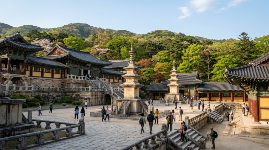 photograph of Bulguksa Temple in Gyeongju, South Korea