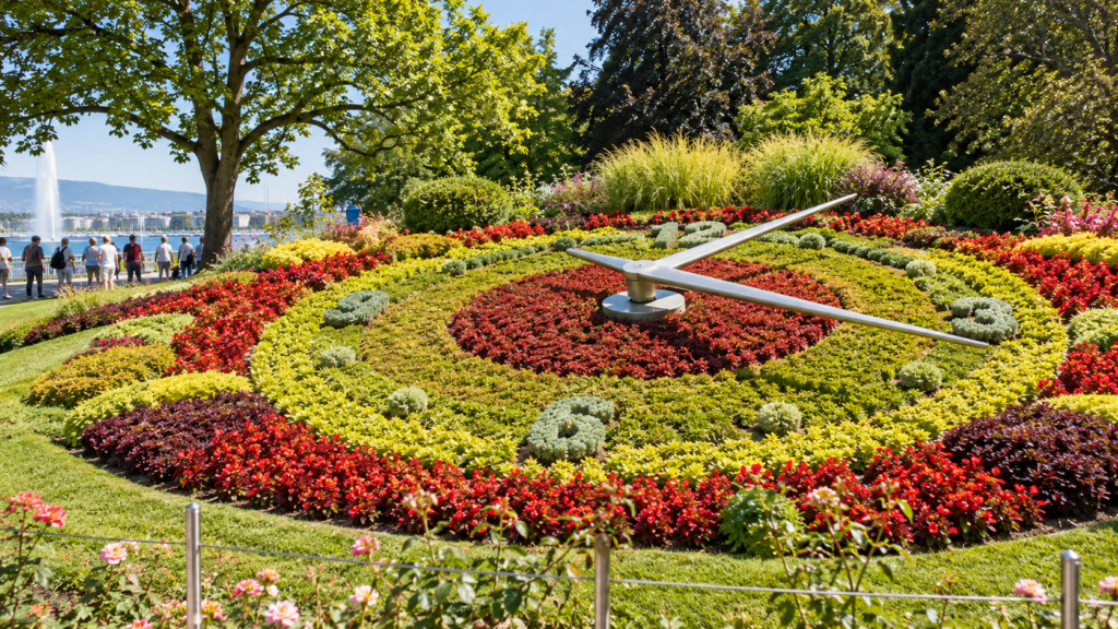 Geneva’s Flower Clock in Summer